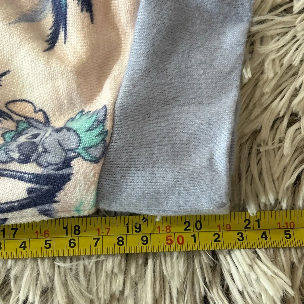 Disney STITCH Pajama 3 Pc Set Long Sleeve‎ Top & Shorts LARGE Hair Scrunchie NWT - Picture 12 of 15